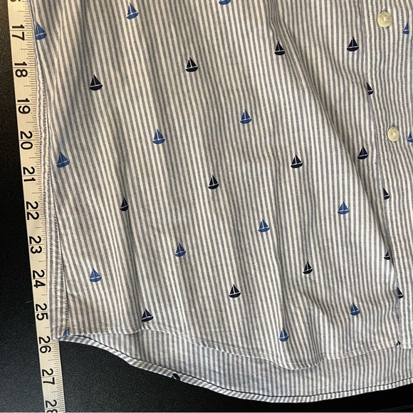 Brooks Brothers Blue and White Striped Casual Button Down Shirt - Picture 11 of 11